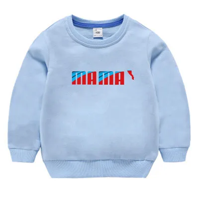 Gododomaoyi/весна-осень г.; пуловер с рисунками; топы с модным принтом для маленьких мальчиков; топы с длинными рукавами; свитер с круглым вырезом; детская одежда для мальчиков - Цвет: Небесно-голубой