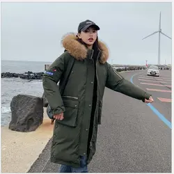 Модная зимняя куртка для женщин 2019 длинное зимнее пальто для женщин ArmyGreen Плюс Размер Женская парка casaco feminino jaqueta feminina 246