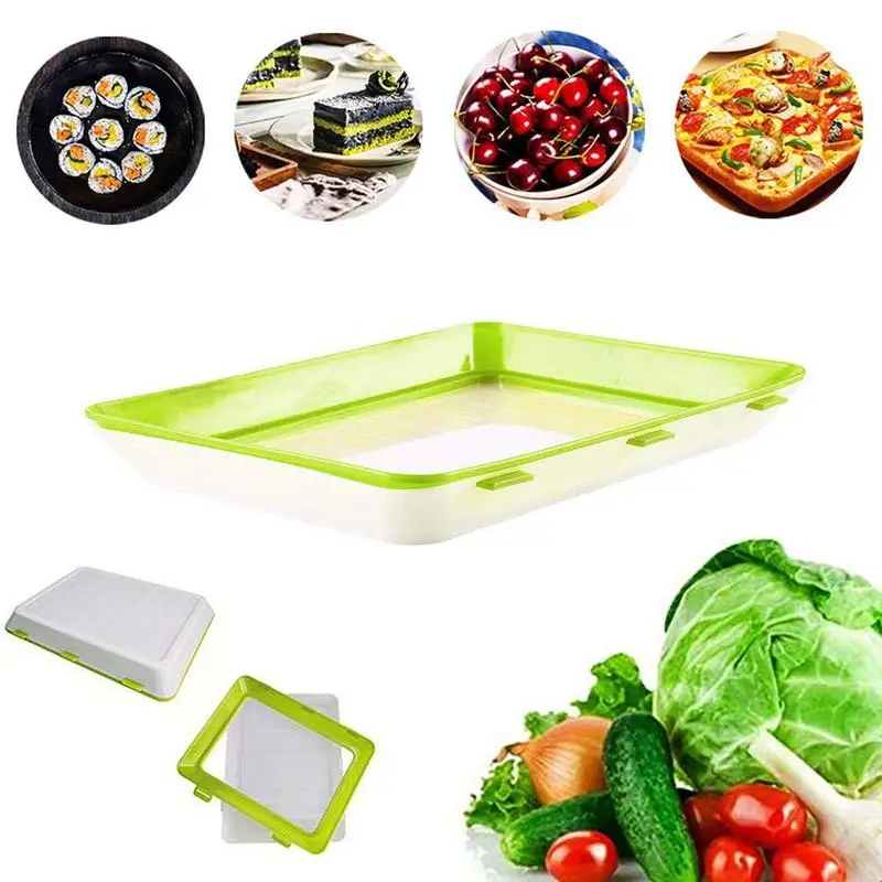 1pc New Creative Health Food Preservation Tray Kitchen Tool Storage Container Fresh-keeping Tray Set Kitchen Special Tools