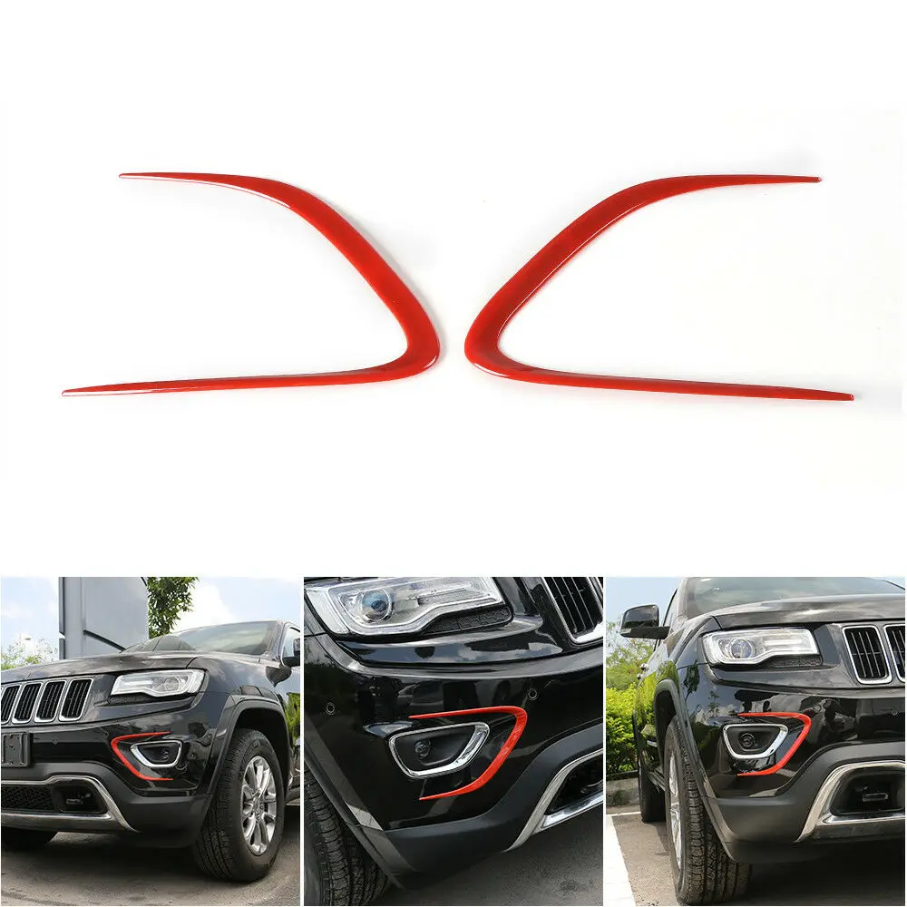 Передняя Задняя противотуманная фара красная Накладка для Jeep Grand Cherokee- 2 шт