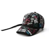 2022 nouvelle mode unisexe femmes hommes chapeaux réglable noir blanc couleur impression Graffiti tout-correspondant casquette de Baseball réglable ► Photo 3/5