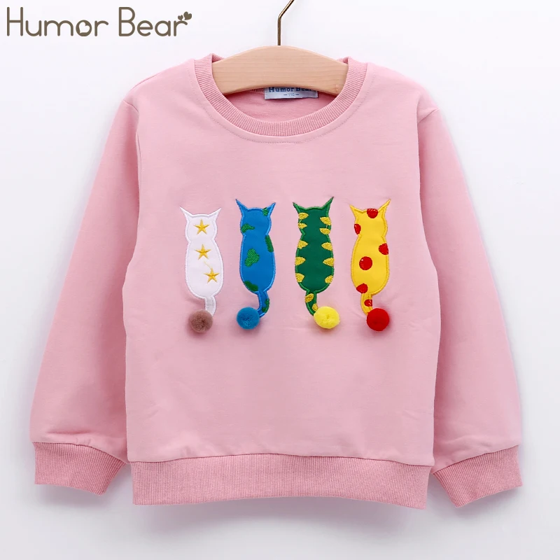 pink Humor Bear/свитер для малышей; Новинка года; сезон зима-осень; милые теплые свитера для маленьких мальчиков и девочек; вязаный хлопковый свитер в горошек для маленьких девочек - Цвет: pink