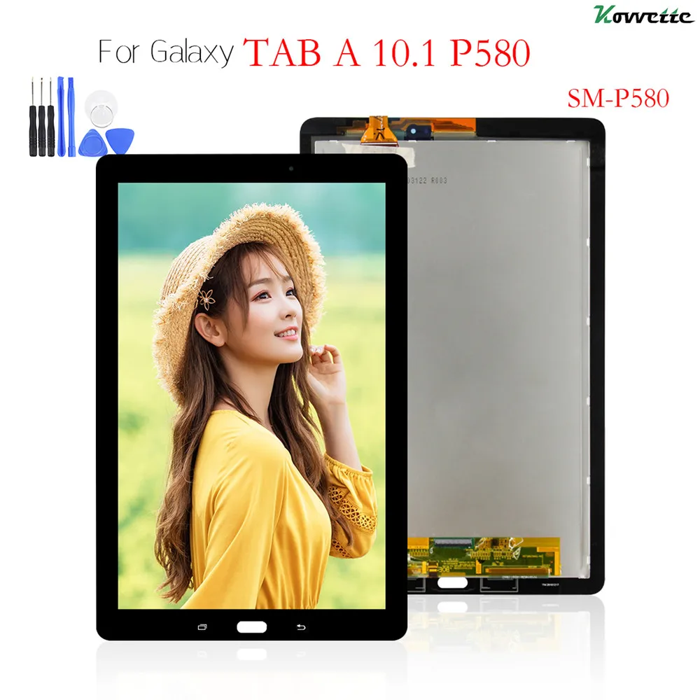 Для Samsung Galaxy TAB A 10 1 P580N SM-P580 P580 ЖК-дисплей сенсорный экран дигитайзер стекло в сборе
