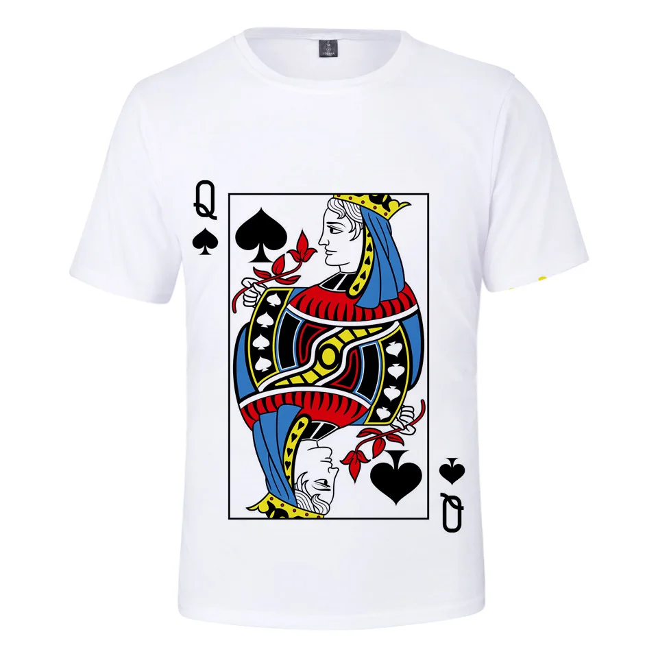 

T Shirt Casual Couple Matching Clothes Fashion King Queen 3D Women Men Short Sleeve 2020 Summer Graphic Tumblr Poker Printing