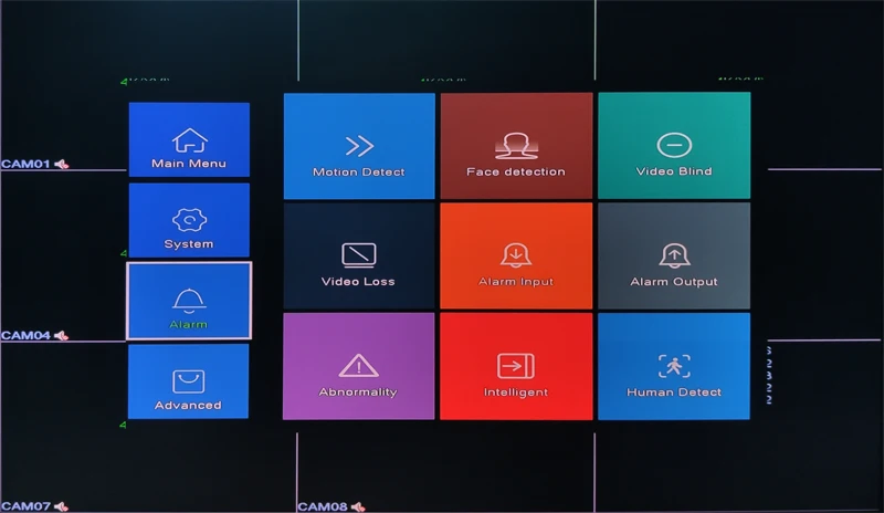 8mp 4k 8ch ahd dvr alarm picture show