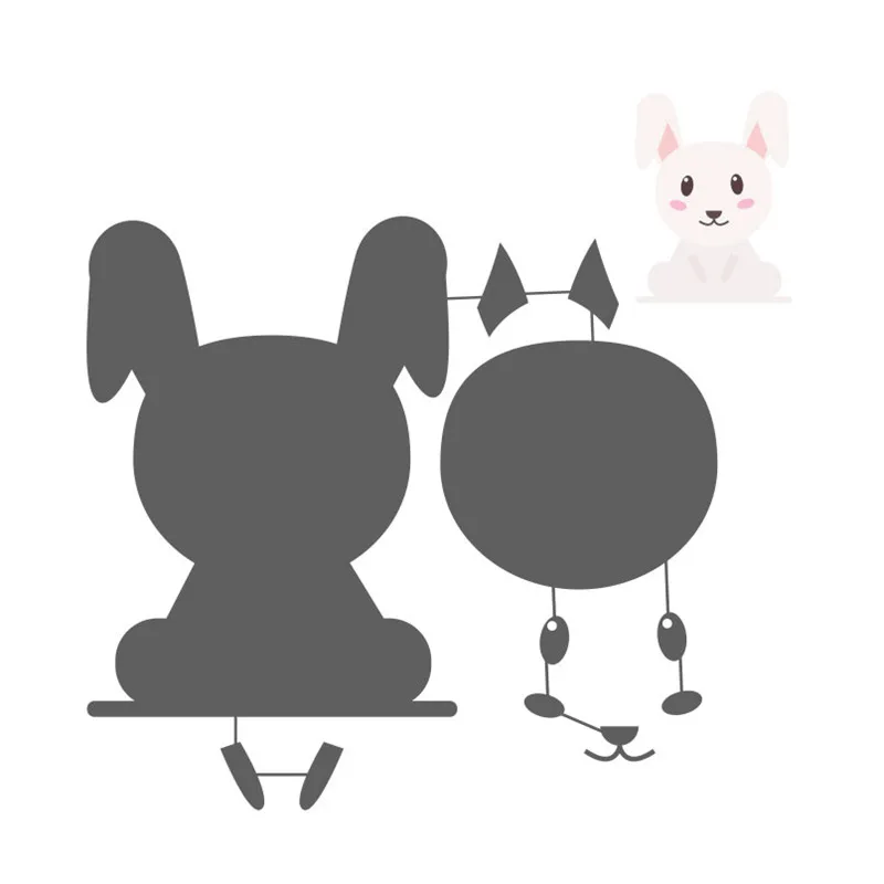

Naifumodo Animal Dies Rabbit Metal Cutting Dies New 2019 for Card Making Scrapbooking Embossing Cuts Stencil Decor Craft Dies