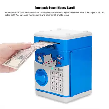 

Electronic Piggy Bank ATM Password Money Box Cash Coins Saving Box Bank Safe Box Automatic Deposit Banknote Christmas Gift