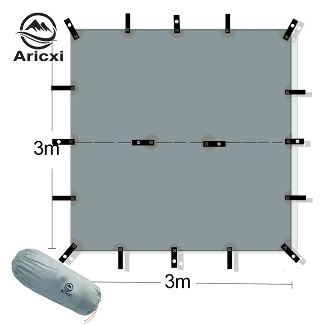 ARICXI 15D silicone coated nylon ultraight tarp Outdoor awning shelter light weight portable camping shelter sunshade tent tarp 1