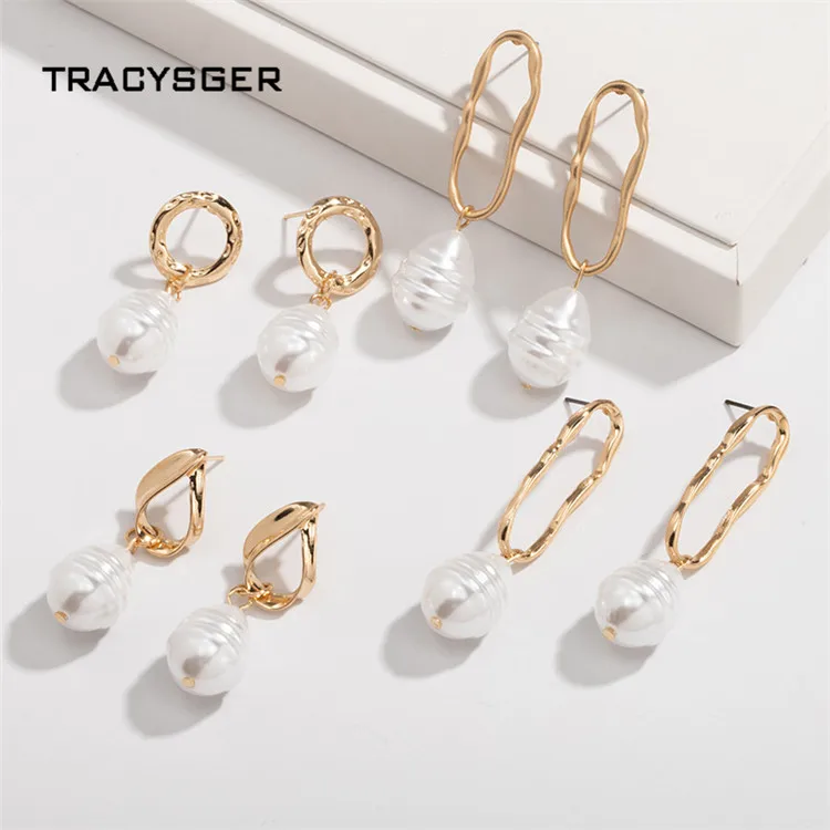 AH-ER84798 /TRACYSGER/ 2019 корейский барочный жемчуг модные геометрические украшения |