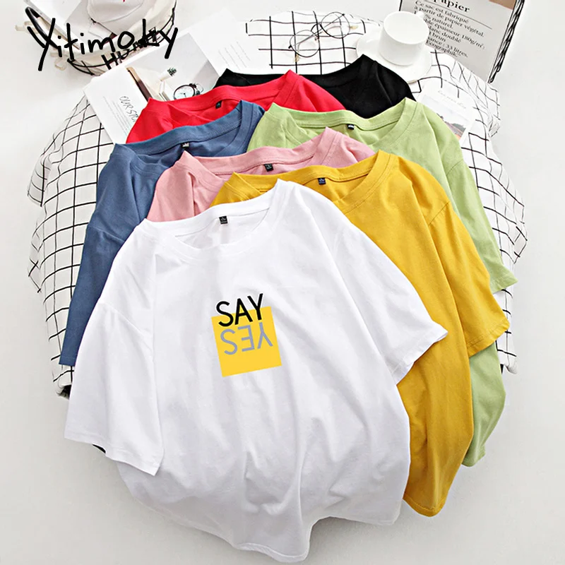 Женские футболки размера плюс 4XL с коротким рукавом и круглым вырезом принтом 2020