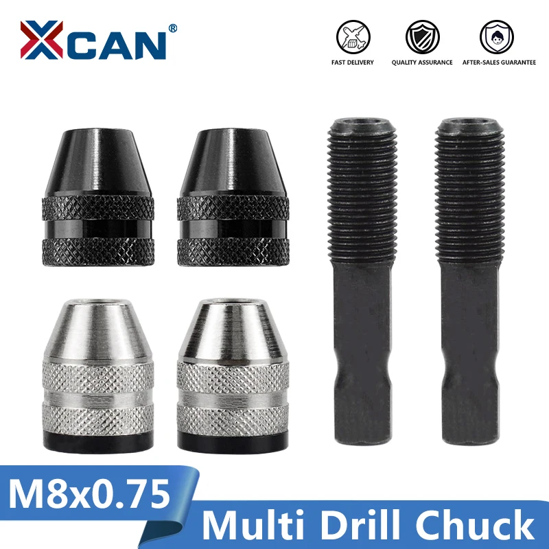 XCAN M8x0.75 Multi Drill Chuck Keyless For Dremel Rotary Tools Diameter 17mm Mini Multi Keyless Drill Chuck Universal Chuck Dril xcan drill bit