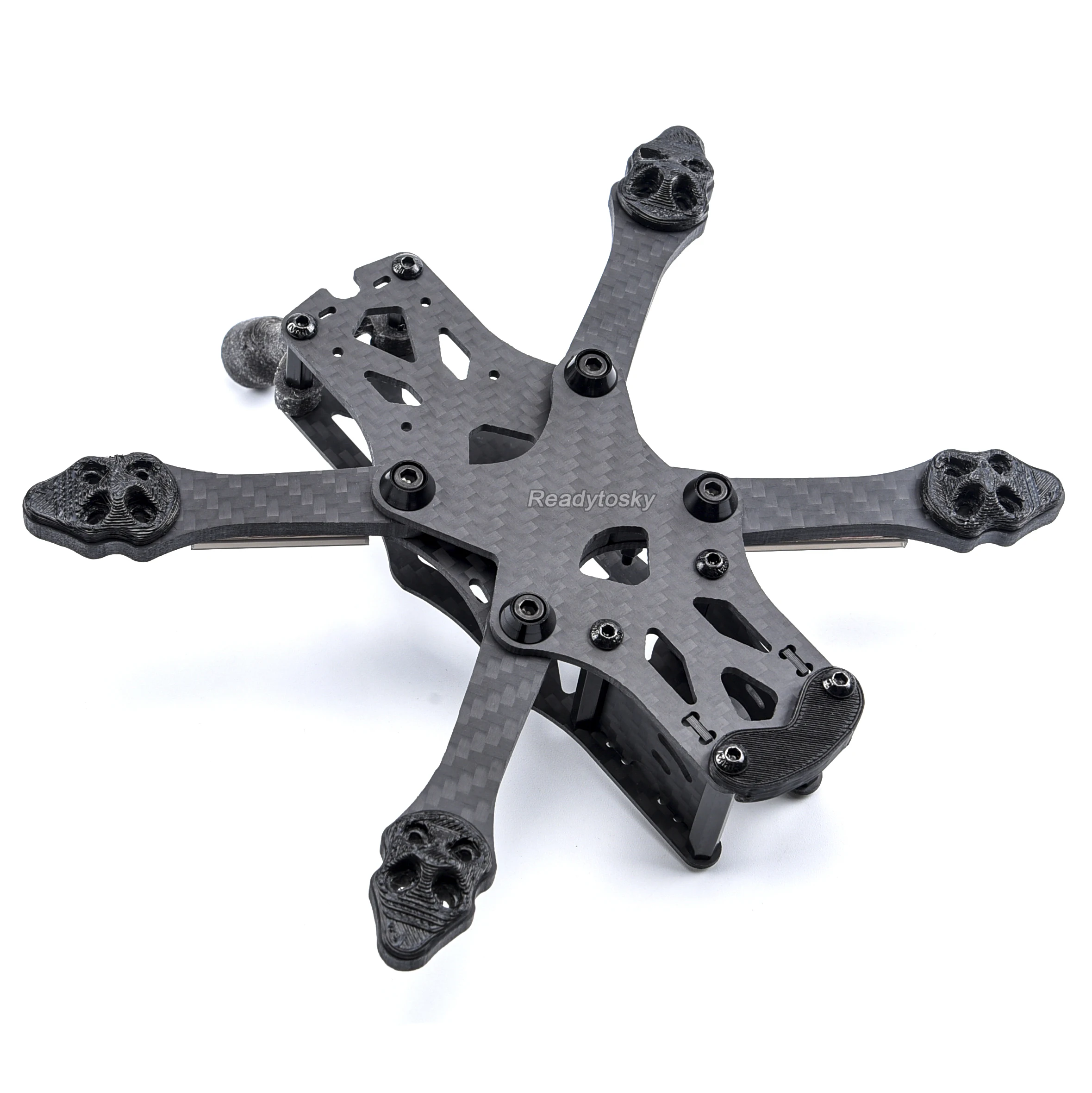 Châssis HSKRC APEX 4 pouces 190mm pour drone FPV, avec les supports de moteurs et les trous de montage.