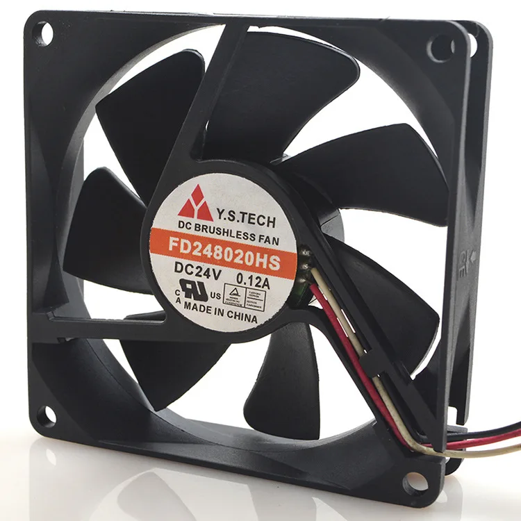 Yuanshan для YSTECH 8 см вентилятор 8020 24V 0.12A FD248020HS 3-масло для впрыскивания вал вентилятора охлаждения