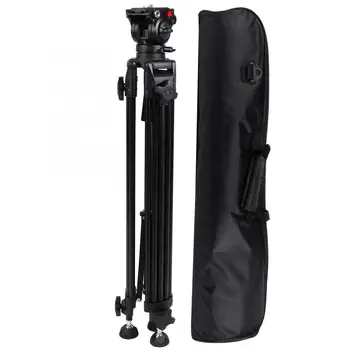 

Camera Tripod with Fluid Hydraulic Head Ultra-smooth panning 1/4" 3/8" Camera mount plat for DSLR Home DV Mirrorless Camcorder