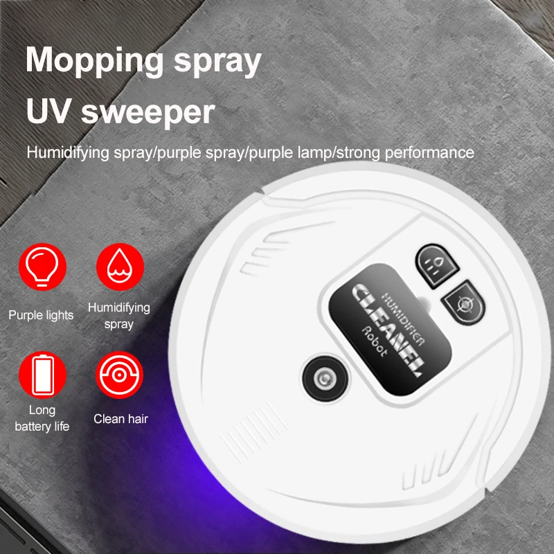 Sweeping Robot Vacuum Cleaner Intelligent Automatic Suction Floor Sweeper Mop US 