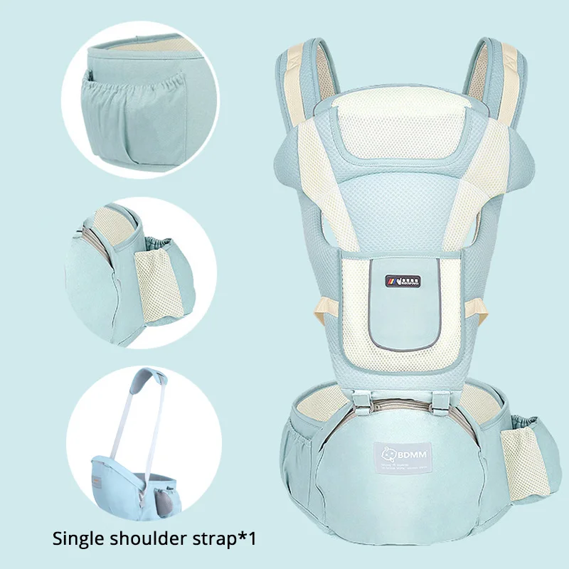 Honeylulu Baby Carrier кенгуру горизонтальный слинг для новорожденных силиконовая подушка Hipseat Многофункциональный всесезонный детский слинг - Color: G-summer luxurious