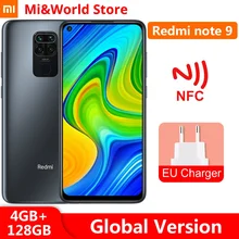 Xiaomi Redmi Note-9 4GB 128GB 4gbb LTE/GSM/WCDMA NFC Quick Charge 3.0 Octa Core Fingerprint Recognition