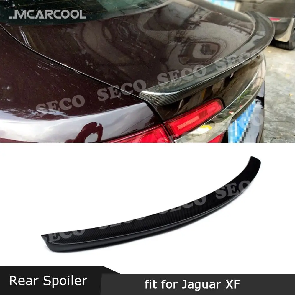 For Jaguar XF X250 X260 Sedan 2009-2019 Rear Spoiler Carbon Fiber Trunk Boot Duck Trim Sticker Wings Car Styling | Автомобили и