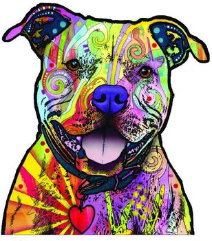 

Aliauto Personality Art Car Sticker Lovely Pit Bull Automobiles Accessories PVC Decal for Peugeot Skoda Mazda Suzuki,14cm*12cm