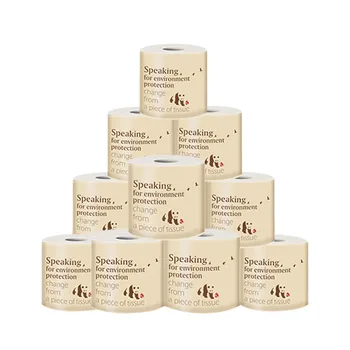 

Hygienic 10 Roll Paper Toilet Paper Affordable Hollow Insertab;ePaper Towels Kitchen Bathroom Toilet Tissue Towel Accessories