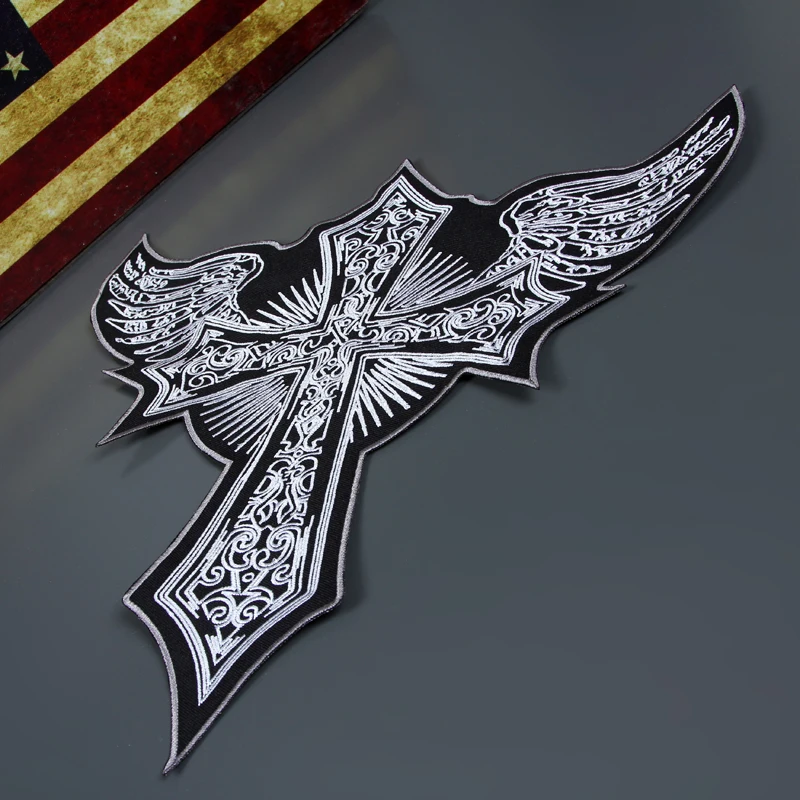Cross Motorcycle Patches, Large Cross Back Patch, Knight Cross Patch