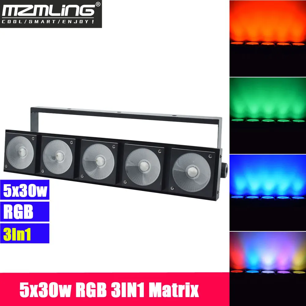 Матричный светильник RGB 3 в 1 5 х30 Вт светодиодный DMX512 уличный с шайбой прожектор