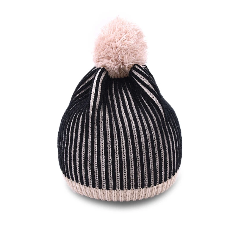WZCX/2019 г. Новый корейский шарф в полоску для волос, детская теплая осенне-зимняя Модная трикотажная шляпа, шапочка