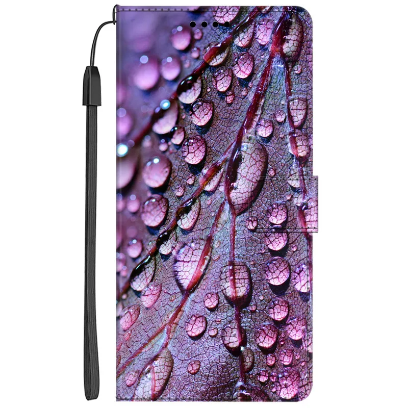 Elegant PU Leather Book Wallet Phone Case with Magnetic Closure and Card Holder Feature