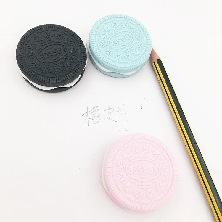 

Macaron color sandwich modeling school supplies eraser cute student children's stationery 3d creative eraser