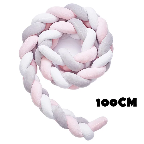 L-100CM 100 см, подушка для новорожденных, бампер для детской кроватки, кровать, коса, узел, подушка, подушка, бампер для младенцев, Bebe, защита для кроватки, кроватка, бампер, декор комнаты - Цвет: L-100CM