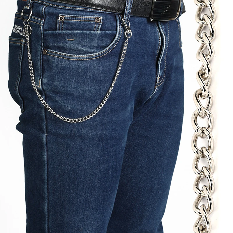 3 Piezas Cadenas para Pantalones 64 cm Cadena de Jeans Punk Hip Hop Cadena Llavero Pantalon de Hombre y Mujer 