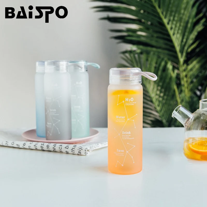 BAISPO 460 мл матовое водяное бутылочка с широким горлом Спортивная портативная