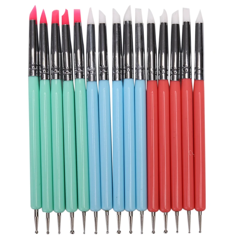 5pcs 2 Way Pottery Clay Ball Styluses Polymer Clay Sculpture Tool Nail Art Carving Modeling