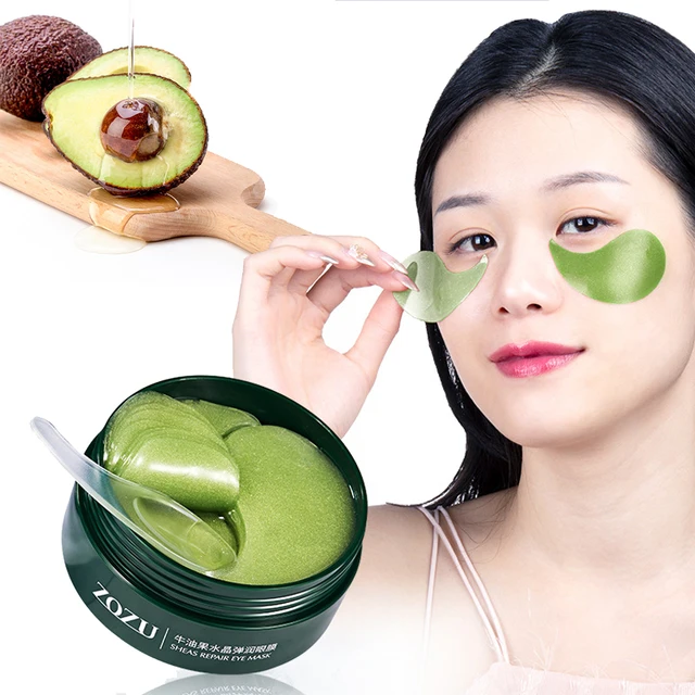 60 Pcs Avocado Collagen Mask Natural Moisturizing Gel Eye Patches Remove Dark Circles Anti Age Bag Eye Wrinkle Korea Skin Care 1