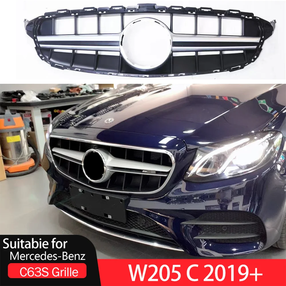 

Suitable for Mercedes New C Class W205 AMG Grille C180 C200 C250 C300 2019+ Without Emblem C63S Grill