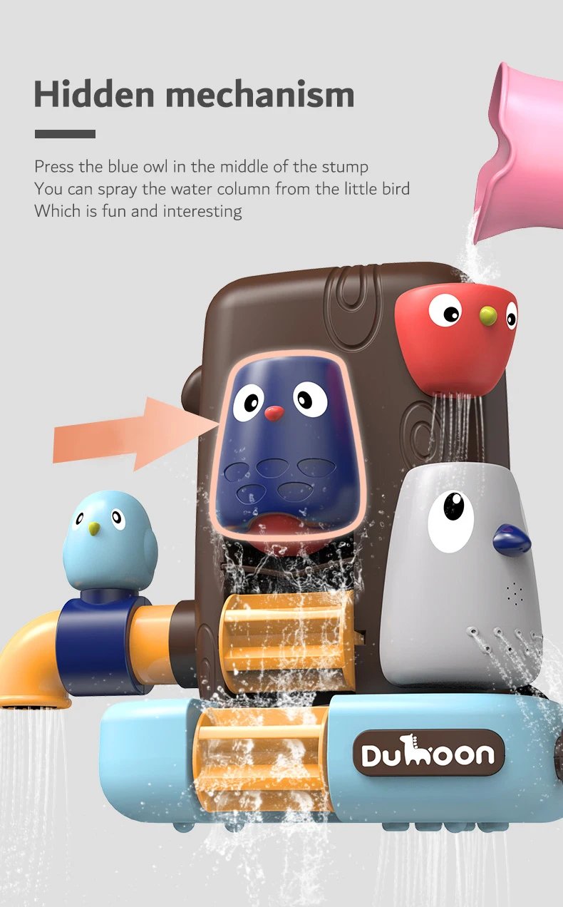 baby shower toys Baby Bath Toys For Children Baby Shower Elephant Bird Water Spray Toy Kids Swim Pool Cute Clockwork Duck ​for Children baby toddler toys by age	