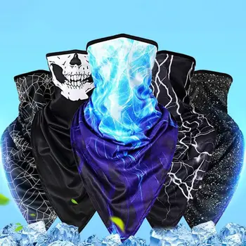 

Outdoor Cycling Triangle Scarf Ice Silk Face Mask Seamless Neck Gaiter Bandana LX9E