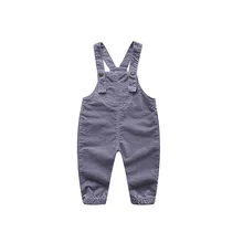 Осенняя детская Комбинезоны стиль корейско-Стиль на гусеничном ходу от 0 до 3 лет, Для мужчин и Для женщин детские вельветовые штаны с подтяжками, можно расстегнуть самостоятельно