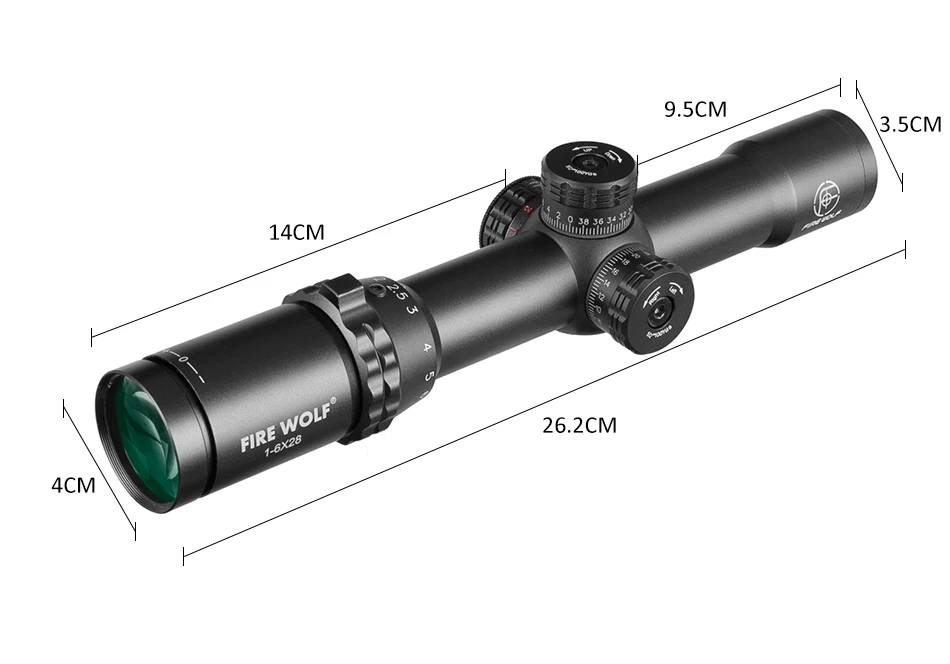 1-6X28 HD Riflescope RGB крест точка Сетка прицел снайперской винтовки охотничьи прицелы тактический прицел страйкбол воздушные пистолеты