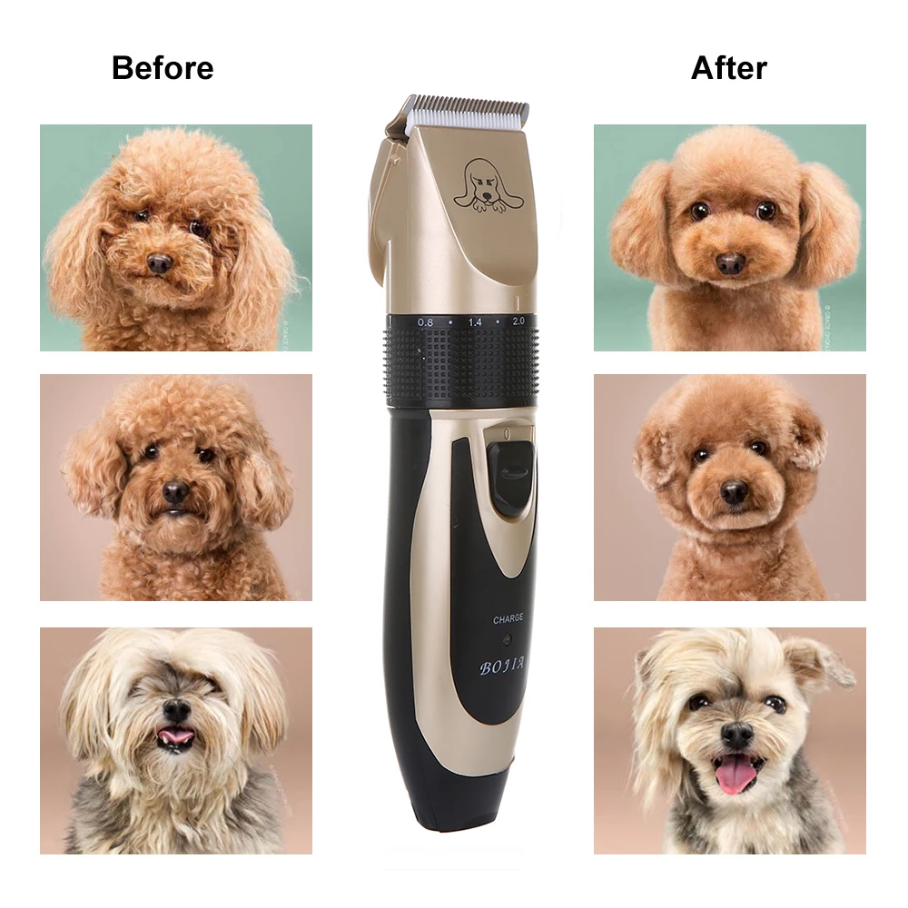 Powerful Electric Dog Hair Trimmer Kit Rechargeable Pet Hair Clipper Pet Dog Cat Grooming Haircut Shaver Machine