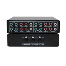 Selector de interruptores de componente RGB 5 RCA, componente de cable ypbpr de 3 vías, conmutador AV para PS2, Wii, xbox, reproductor de DVD y TV