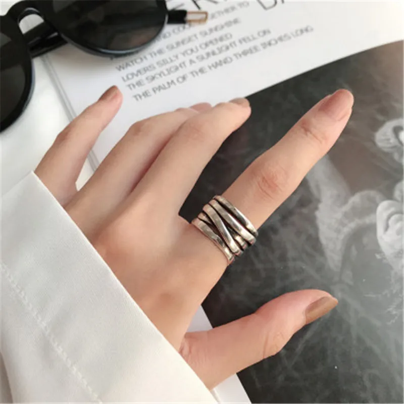 FFLACELL индивидуальное регулируемое кольцо винтажное многослойное с намоткой