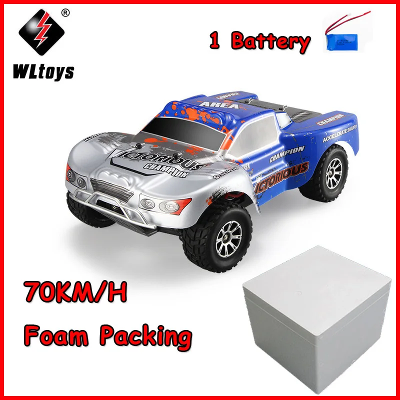 A969-B 70KM 1battery RC автомобиль A969-B 1/18 2,4 ГГц 4WD привод RC пульт дистанционного управления грузовик Максимальная скорость 70 кг/ч 1400 мАч батарея - Цвет: A969-B 70KM 1battery