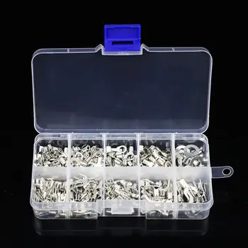 

320Pcs/box Metal Terminals Non-Insulated Ring Fork U-type Brass Terminals Assortment Kit Cable Wire Line Connector