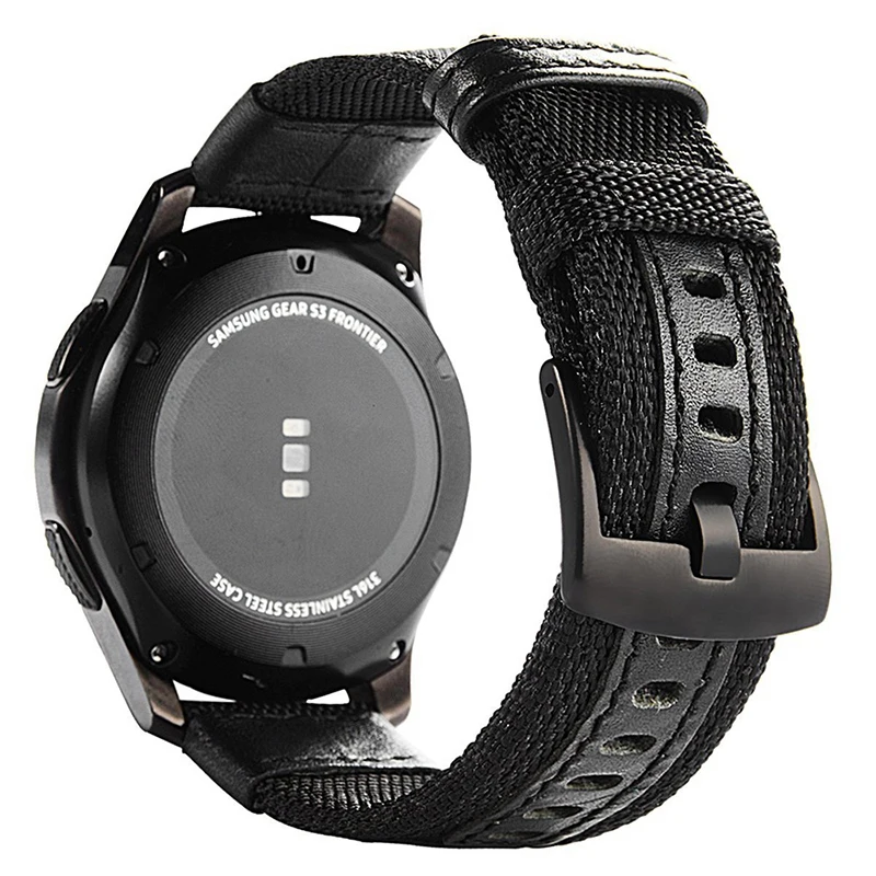 Gear S3 полосы нейлон, Maxjoy S3 Frontier классический ремешок для часов 22 мм нейлоновый сменный ремешок Galaxy Watch 46 мм полосы большой спортивный браслет