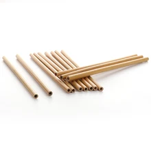 12 шт соломинки из натурального бамбука соломинки многократного использования экологически чистые вечерние кухонные и барные приборы