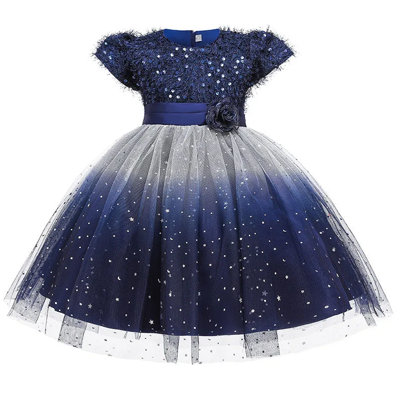Платье для маленьких девочек Детские Платья с цветочным рисунком для девочек, платье принцессы на свадьбу детская одежда с лепестками роз праздничное платье костюм, L5068