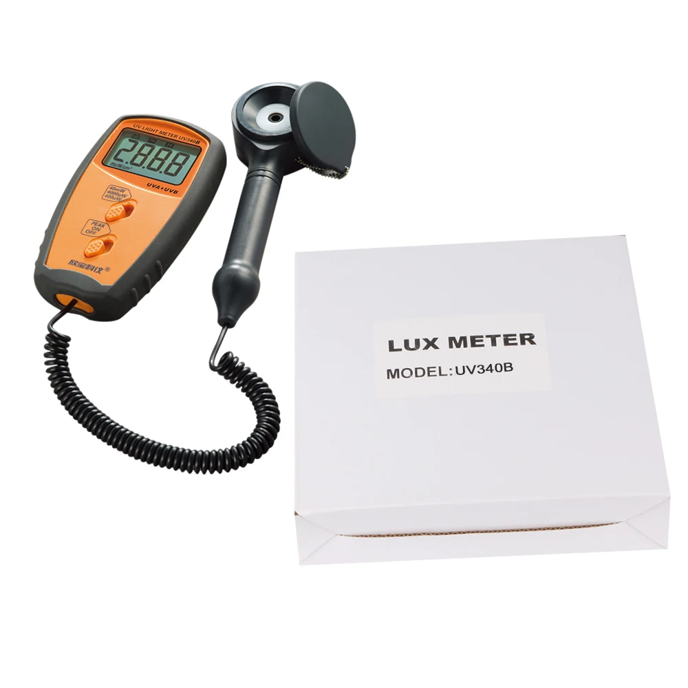 Portable Digital UV Light Meter Handheld UVA UVB Intensity Measure Tester Luxmeter Outdoor Light Radiometes Luxmeter UV340B 5