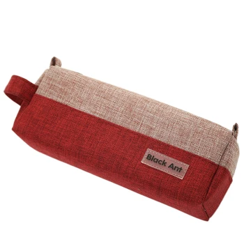 

AAY-Cotton and Linen Pencil Case Creative Multi Layer Pencil Case Capacity Double Open Zipper Pencil Bag School Stationery Tool