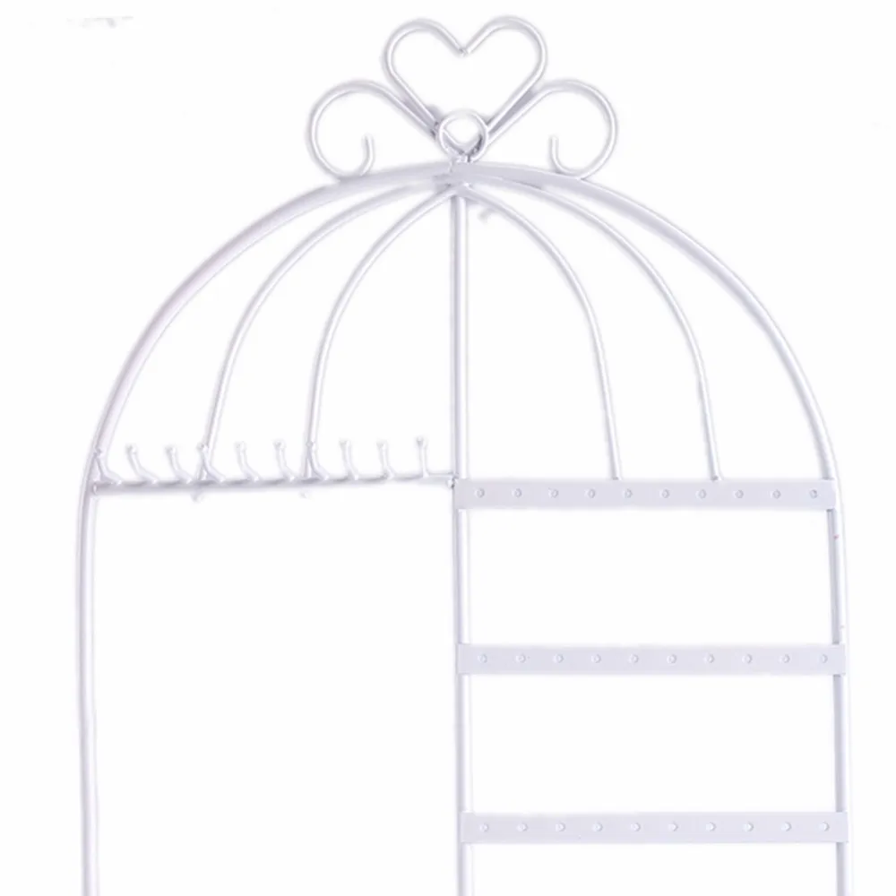New Metal Birdcage Jewelry Holder Earring Display Hanger Necklace Organizer Hook